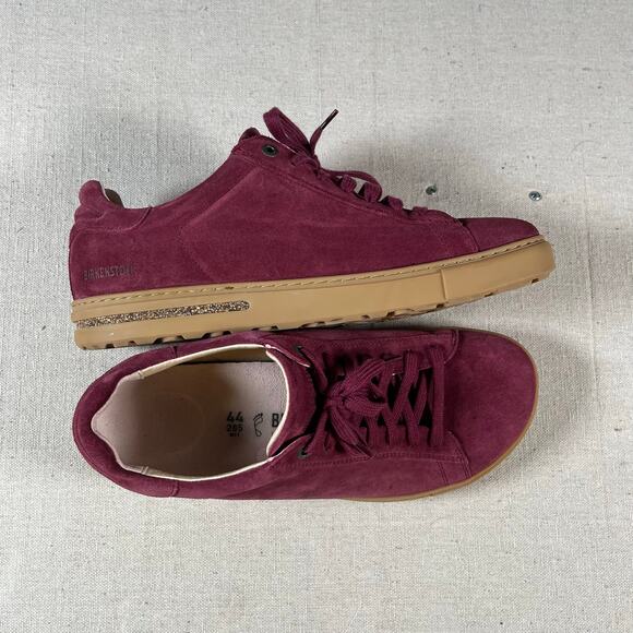Birkenstock Bend Low Top Lace Up Sneaker Red Suede EU 44 Men's US 11 - Picture 3 of 7